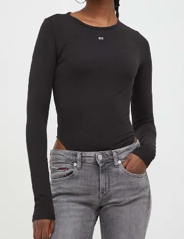 Body Tommy Jeans, negru