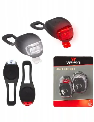 Set lumini pentru bicicleta 2 bucati Walfort, alb/rosu