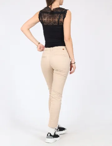 Pantaloni Zara, crem