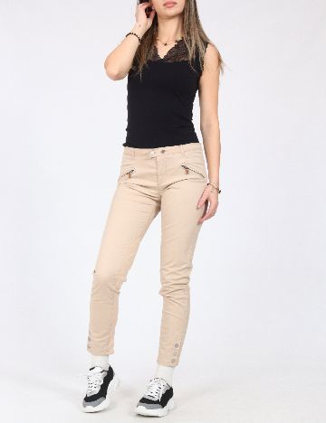 Pantaloni Zara, crem