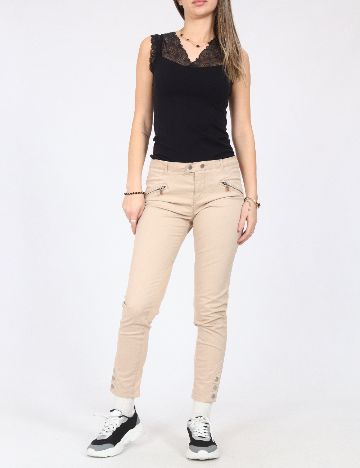 Pantaloni Zara, crem