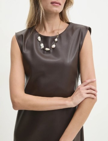 Rochie medie Answear LAB, maro