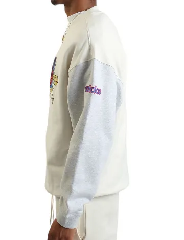 Bluza Oversize Adidas, ecru/gri