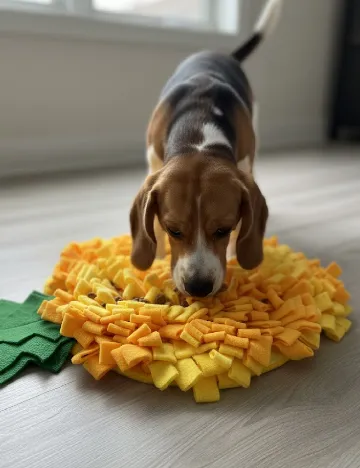 Covoras pentru animale ACTION, galben/verde