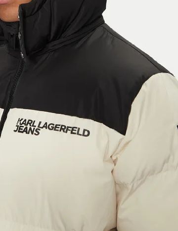 Geaca Karl Lagerfeld Jeans, ecru