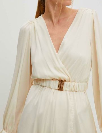 Rochie lunga Answear LAB, crem