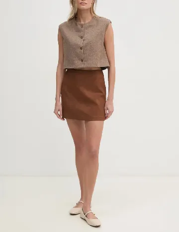 Fusta Answear LAB, maro