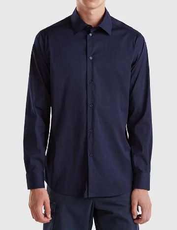 Camasa United Colors, bleumarin