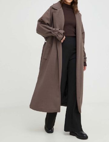 Palton oversize Answear LAB, maro