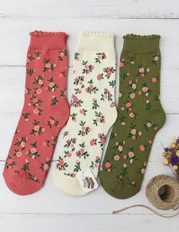 Set sosete 3 perechi Cozzi, mix culori