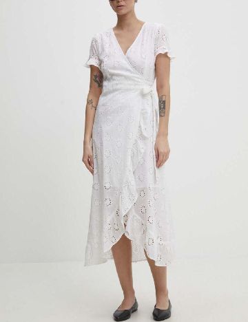 Rochie medie Answear LAB, alb