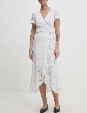 Rochie medie Answear LAB, alb