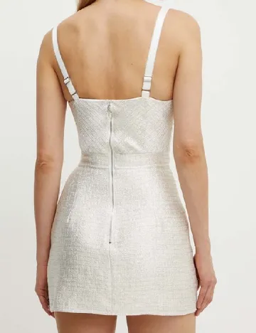 Rochie scurta Elisabetta Franchi, ecru