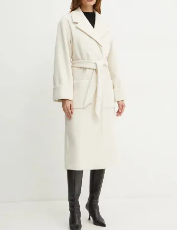 Palton oversize Liu Jo, crem