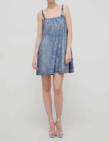 Rochie scurta Versace Jeans Couture, albastru