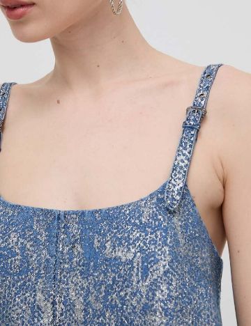 Rochie scurta Versace Jeans Couture, albastru