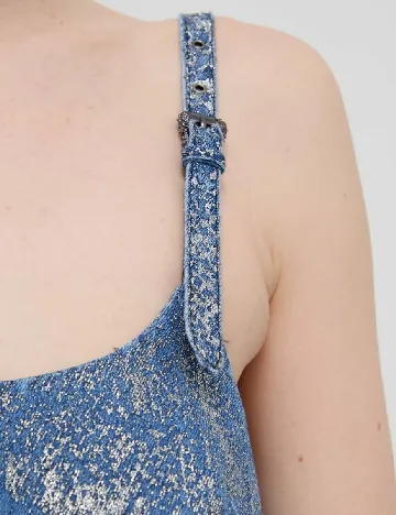 Rochie scurta Versace Jeans Couture, albastru