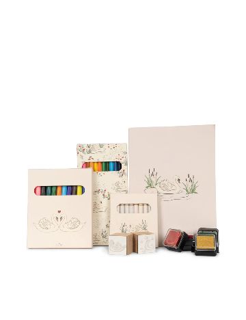 Set de desenat Konges Sl&oslash;jd, crem