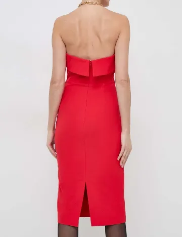 Rochie medie Bardot, rosu