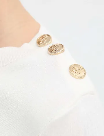 Bluza Morgan de toi, alb/rosu