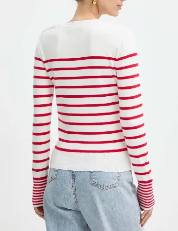 Bluza Morgan de toi, alb/rosu