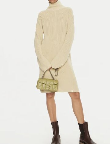 Rochie scurta Calvin Klein Jeans, bej