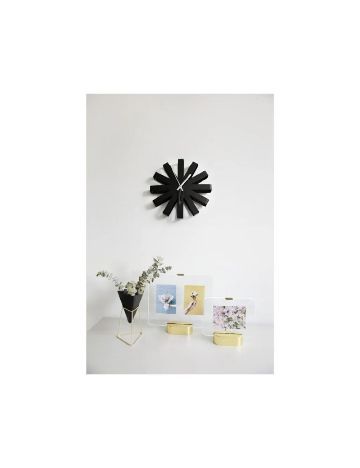 Ceas metalic de perete Ribbon, negru