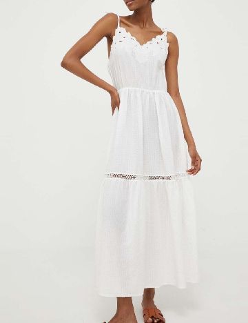 Rochie medie Answear LAB, alb