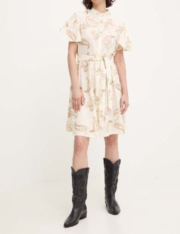Rochie scurta Answear LAB, crem