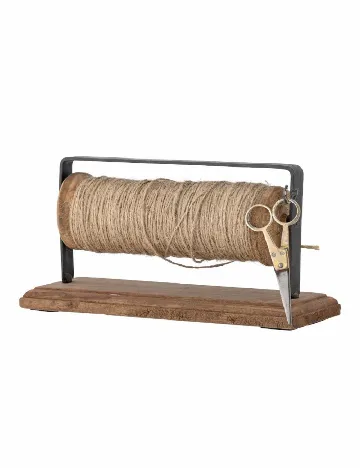 Bobină Barni cu iută și foarfecă Bloomingville, maro