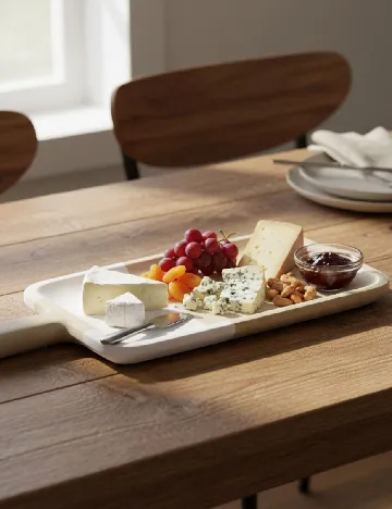 Platou de servire Inart, bej/alb