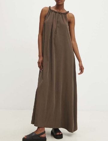 Rochie lunga Answear LAB, maro