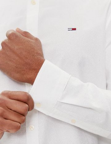 Camasa Tommy Jeans, alb