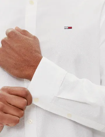 Camasa Tommy Jeans, alb