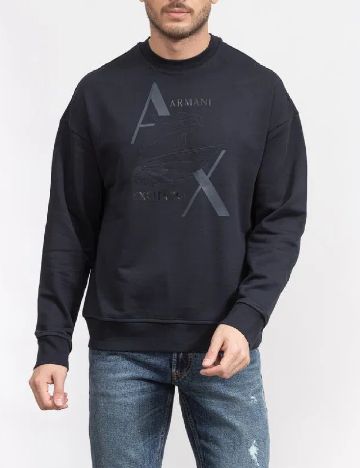 Bluza Armani Exchange, bleumarin