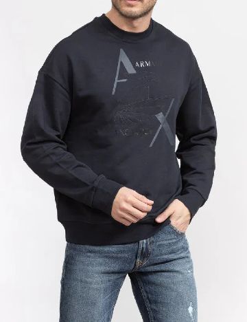 Bluza Armani Exchange, bleumarin