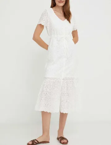 Rochie medie Answear LAB, alb