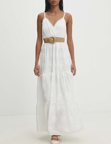 Rochie lunga Answear LAB, alb