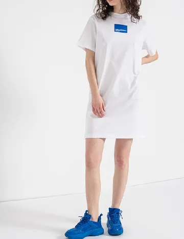 Rochie scurta Karl Lagerfeld Jeans, alb