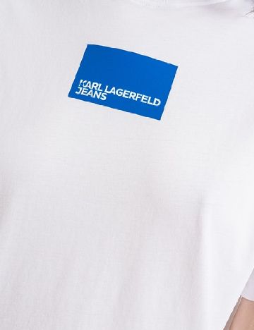 Rochie scurta Karl Lagerfeld Jeans, alb