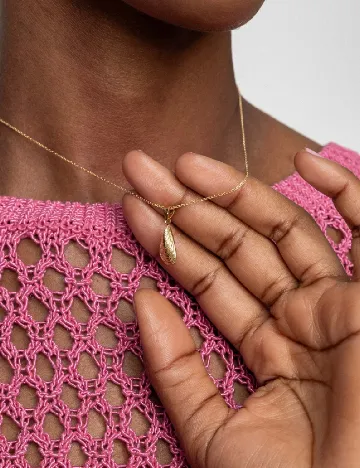 Colier din argint placat cu aur ANIA KRUK, auriu