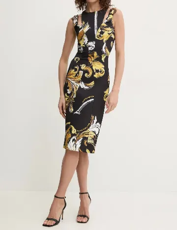 Rochie medie Versace Jeans Couture, negru