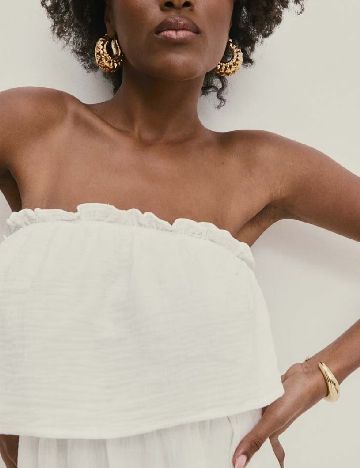 Rochie medie Answear LAB, alb