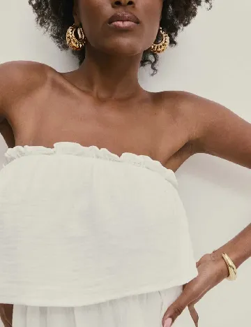 Rochie medie Answear LAB, alb