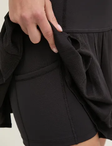 Fusta pantalon DKNY, negru