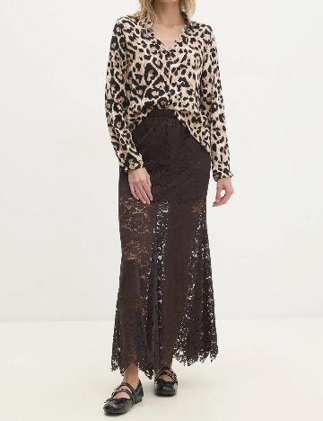 Fusta Answear LAB, maro