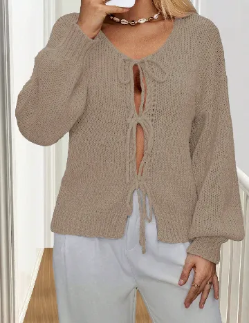 Pulover SHEIN, maro deschis