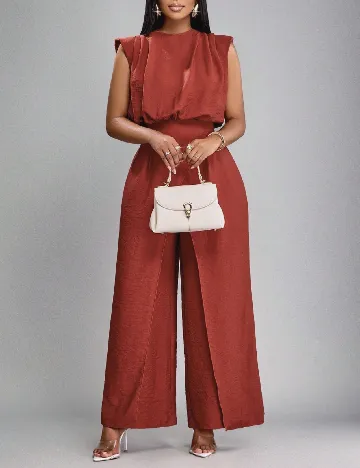 Salopeta SHEIN, caramiziu