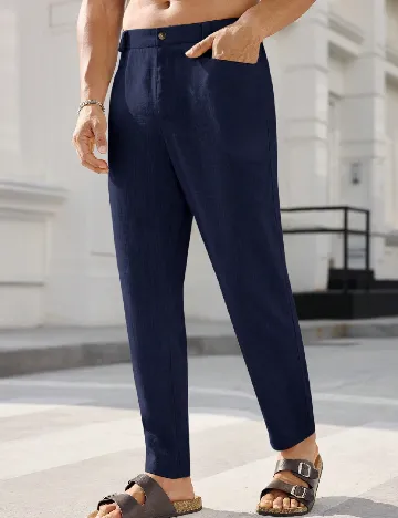 Pantaloni SHEIN, bleumarin