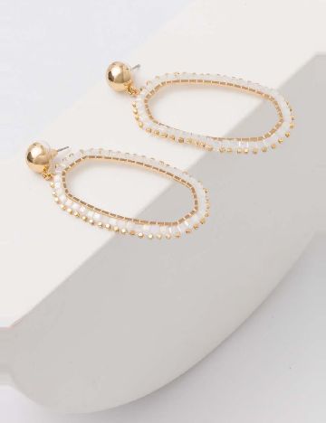 Cercei LAB, alb/auriu